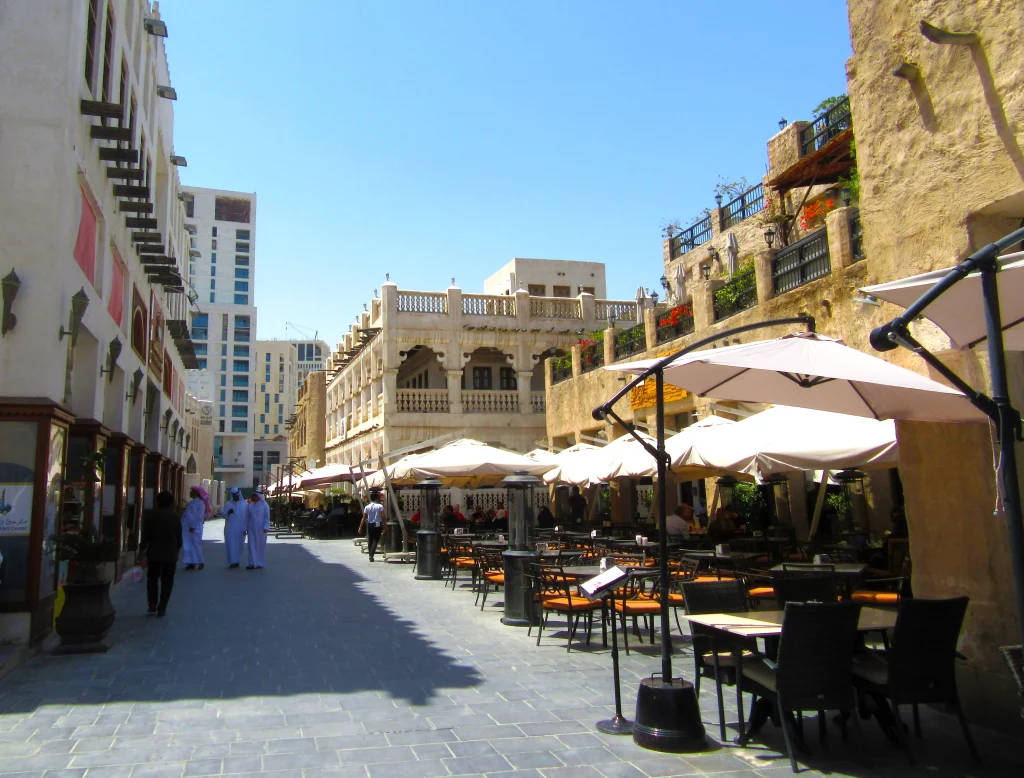 Qatar old town, day, people walking