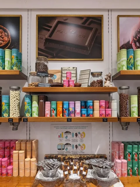 Geneva Chocolate shop interior, various sweets on display