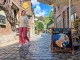 Belgium Durbuy cobbled street