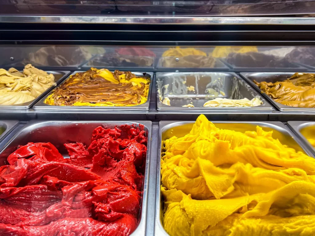 Belgium Durbuy close up home made ice-cream