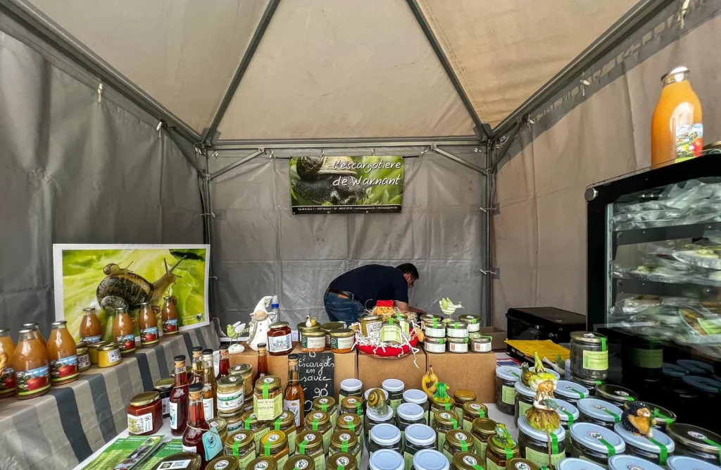 Belgium Durbuy honey market stall