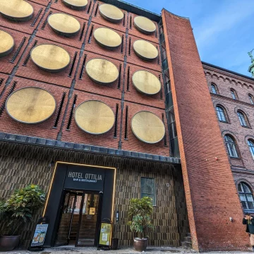 Denmark the entrance of Hotel Ottilia