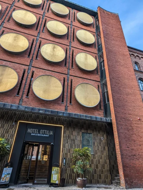 Denmark the entrance of Hotel Ottilia