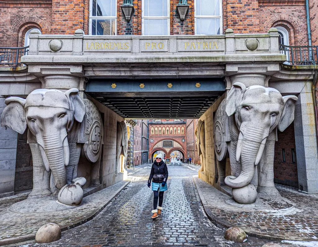 Denmark the entrance to the Carlsberg Breweries in Copenhagen