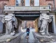 Denmark the entrance to the Carlsberg Breweries in Copenhagen